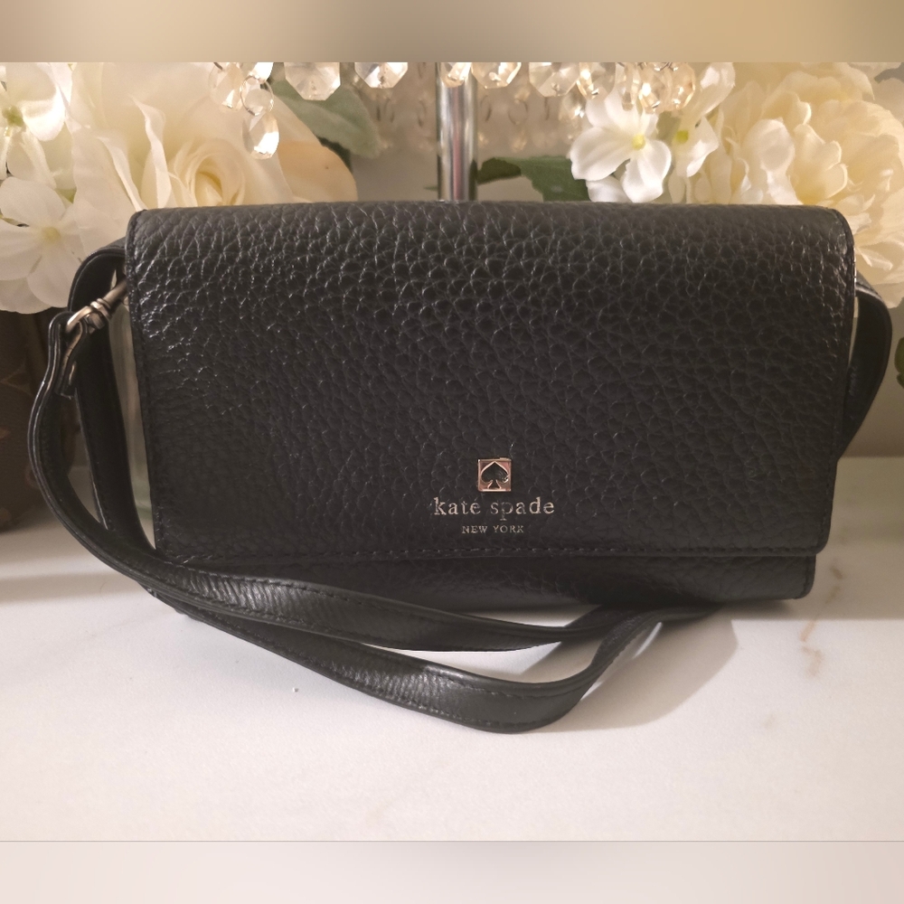 Kate Spade Black Leather Crossbody Bag